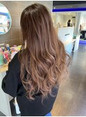 ピンク_ベージュ_ハイライト