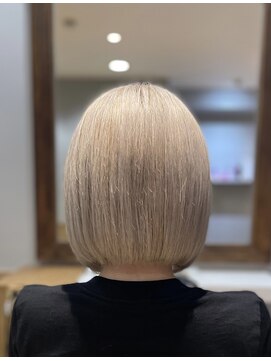 ペスカ 立川店(pesca) ブロンドベージュ ショートボブ×PESCA立川店