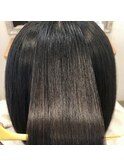 高濃度トリートメント　ストレートで　自然なツヤ髪に！