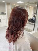 熊本 ピンクブラウン 韓国風スタイリング 20代ヘアカラー