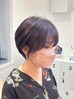 スイ(suiw)&nbsp;シークレットハイライトラベンダーグレージュ丸顔ショートボブ