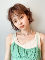 似合わせ小顔ボブ×ベージュカラー デザインカラー