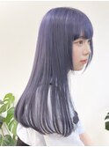 ラベンダーアッシュ髪質改善ダブルカラーケアブリーチ20代小顔