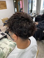 アジールヘア 所沢プロペ通り店(agir hair)&nbsp;ダークアッシュニュアンスパーマ刈り上げショートマッシュ所沢