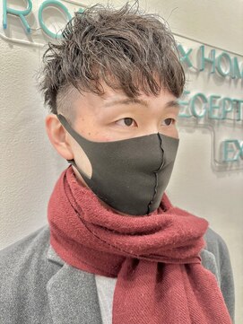 ロミーオム 本厚木(ROMMY. Homme) ツーブロック刈り上げマッシュショートパーマメンズヘア