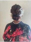 成人式卒園式結婚式にふわふわローシニヨン