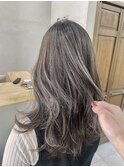 【Feria松山】グレージュ/コントラストハイライト/透明感