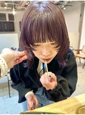 紫カラー/ぶどうカラー/パープルカラー/ブリーチカラー/渋谷