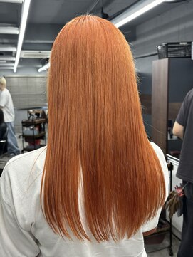 テン バイ アンブルリュクス 池袋(teN +by ambleluxe) オレンジ/ブリーチ/ダブルカラー