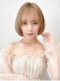 くびれヘアアプリコットオレンジ夏ヘアハイライトカラー