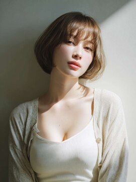 シェル 吉祥寺(shell) くびレイヤーエモージュグレージュカラーくびれショート/吉祥寺