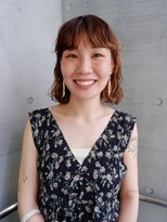 オーオ シカシカ(OOO YY)&nbsp;広がりをおさえる「iラインシルエット」を意識したボブパーマ