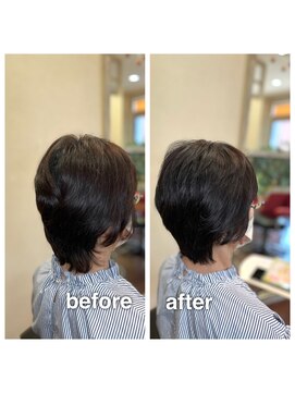 アウラ(aura) カット＋ハーバルカラー＋艶髪トリートメント