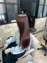 ハル 新宿(haru)&nbsp;チェリーピンク/ストレートロング/髪質改善/ツヤ髪/韓国風