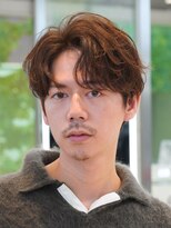 フィフス 大分(fifth)&nbsp;大分フェザーパーマメンズカットラウンドマッシュセンターパート