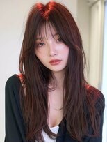 ロッソ 大橋店(Rosso)&nbsp;深みボルドーのさらりロング【大橋】