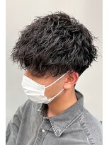 スナッグルサロン(SNUGGLE SALON)&nbsp;ツイストスパイラルパーマ×刈り上げマッシュ/波打ち/波巻き