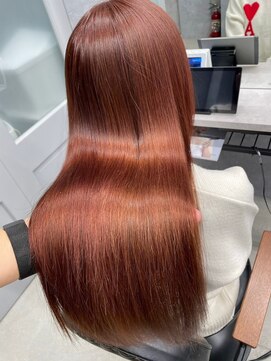 ラックスビー スカイ 大阪梅田店(LUXBE SKY) 《春におすすめ》チェリーレッド×イルミナカラー×髪質改善