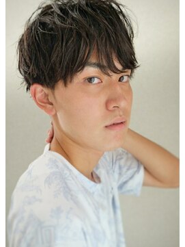 シェリー(Cherie) スーツツーブロック束感モテる黒髪シークレットパーマ