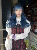 インナーカラーブルー インナーカラー アンブレラカラー