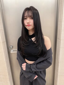 アンジェリカラボ 梅田店(ANGELICA LABO) トレンド×レイヤー×グレーブラック×大人可愛い韓国ヘア♪川又