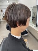 【中目黒】マッシュショートのナチュラル白髪ぼかしハイライト