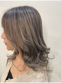 シルバーハイライト。バレイヤージュ風