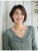 ★似合わせこなれミディグラレイヤー小顔大人ショート