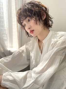 ユノ(juno) 【中目黒】顔まわりレイヤーボブのおしゃれくるくるパーマ☆