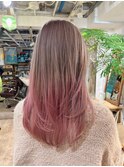 【LoA】ピンクバレイヤージュグラデーションピンクアッシュ