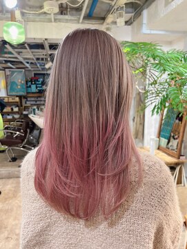 ロア インターナショナル 新宿店(LoA International) 【LoA】ピンクバレイヤージュグラデーションピンクアッシュ
