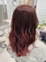 ヘアーアンドメイク ニューヨークニューヨーク 姫路店(Hair&Make NYNY) ブリーチなしダブルカラーでワインレッドカラーに