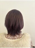 ピンクバイオレット×レイヤーたっぷりミディアム