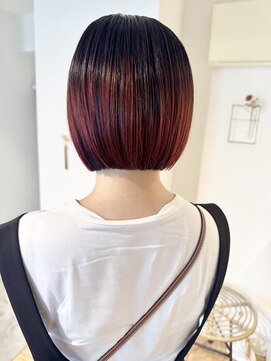 エンタリティリット(entality lit) 【entality lit】ミニボブ×ピンクバレイヤージュ