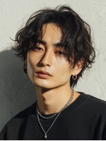 ルービック 近鉄奈良(Rubik's)&nbsp;メンズカットスパイラルパーマ波巻きセンターパート.7