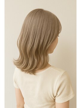 ミー 岡崎(mii) mii透明感ベージュミディレイヤー[岡崎/稲熊/ブリーチ]