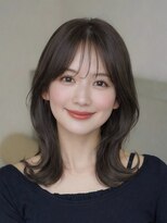 オーラ オモテサンドウ(Aura omotesando) シースルーバング×大人くびれミディアム×透明感カラー