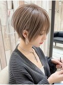 144. ミルクティーブロンド/卵型/小顔/ブリーチ/耳かけ