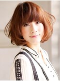 ふんわりナチュラルボブ