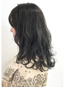 クアトログランシュ 水戸店(QUATRO×GranCieux) 暗髪グレージュナチュラルウェーブ★QUATRO★