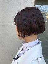 kisai 山本　ミニボブ×ダークチェリーカラー
