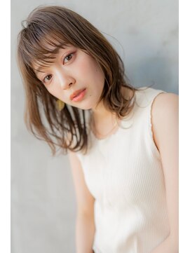 オースティン 門前仲町(AUSTIN) 大人かわいい前髪セシルカットココアブラウンフリンジウェーブ