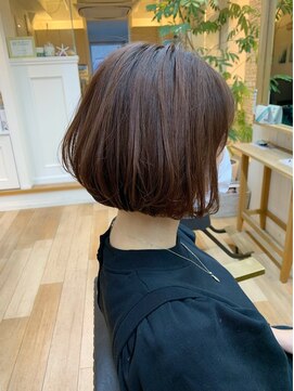 オーシャン(Ocean) [OCEAN Hair&Life藤原純] ベビーピンクベージュ×ミニボブ☆