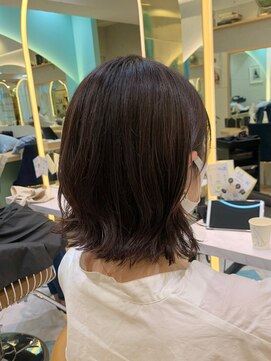 ロンドプランタン 恵比寿(Lond Printemps) 大人かわいいくびれボブダークブラウンカラー