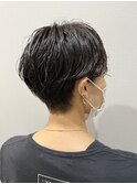 大人可愛い20代30代40代マッシュショートボブパーマラフショート