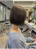 平行ボブ　ミニボブ　小顔ショート　艶髪