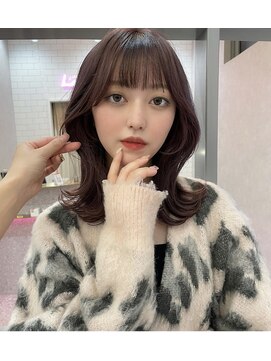 ロンド マーレ 天神大名店(Lond mare) ピンクブラウン/暖色カラー/カシスピンク/韓国ヘア/顔周りカット