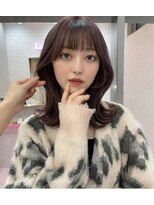 ロンド マーレ 天神大名店(Lond mare) ピンクブラウン/暖色カラー/カシスピンク/韓国ヘア/顔周りカット