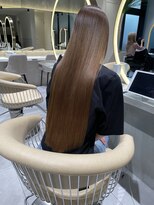 ロンドメリア 天神大名店(Lond Melia)&nbsp;★斜めバングミディアムヘアグレージュカラーシルキーベージュ★