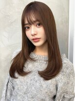 ミラリー トウキョウ(Mirareee Tokyo)&nbsp;20代30代40代◎前髪パーマグレーベージュレイヤーロング黒髪